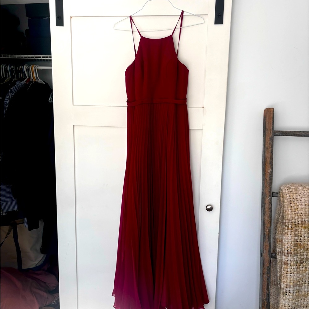 Azazie burgundy bridesmaid dress